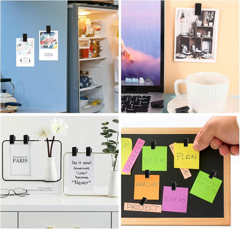 50 Pieces Self Adhesive Clips, Tapestry Hangers Clips Sticky Clips Wall Clips Photo Clips Poster Clips Plastic Sticky Hanging Spring Clips for Hom...