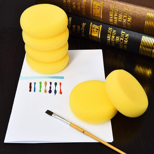 YoleShy 25 Pcs Painting Sponge, Artist Sponge for Watercolor, Crafts, Pottery, Clay, Ceramics, Face Painting & Household Use (2.8 Inch)...