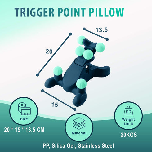 Trigger Point Pillow - Head and Neck Pain Relief Traction Device- Acupressure Support Relaxer for Tension Headache Relief, Improved Decompression ...