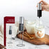 Strong Electric Milk Frother with Stand, Handheld Electric Whisk, Battery Operated Milk Foam Maker, Coffee Mixer Wand for Drink Chocolate Lattes F...
