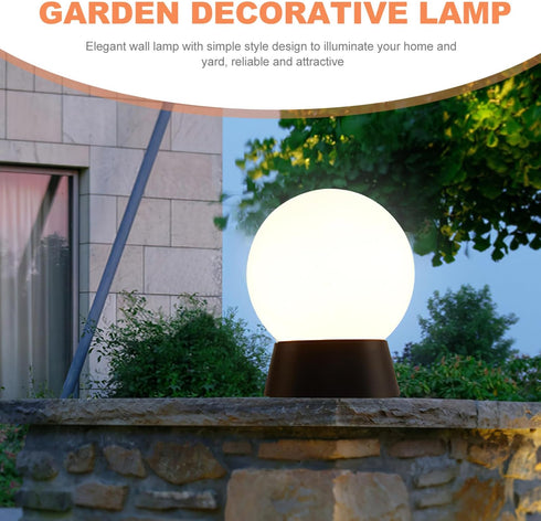 DOITOOL 1PCS Outdoor Light Fixtures Wall Mount, Ball Shaped White Exterior Wall Sconce Lamp Porch Light Fixture for Front Porch, Patio, Backyard, ...