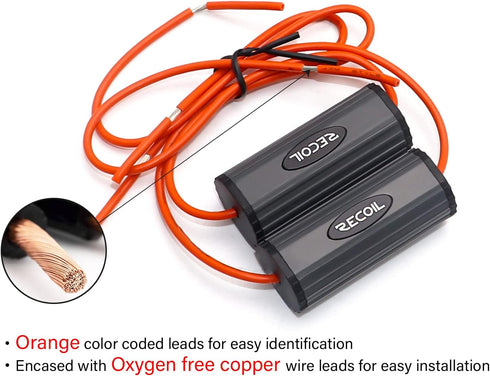 RECOIL BB-4 Bass Blocks Designed to Protect Car Audio 4 Inch Speakers, Eliminate Frequencies 0-1.2kHz at 4 Ohms, Pair...