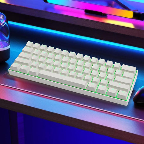Happy Balls Backlit PBT Keycaps Cherry MX Keycap Set Doubleshot OEM Profile Key caps for Mechanical Keyboards(White)...