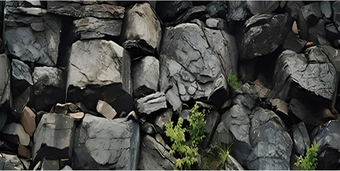 AWERT 24x16 inches Stone Aquarium Background Grey Rock Fish Tank Background Rocky Terrarium Background...