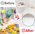 Quick-Fetch Way Mesh Bath Toy Holder, Wide Opening and Large Capacity Bath Toy Storage for Quick Access to Toys, Space-Saving Wall-Mounted Bath To...