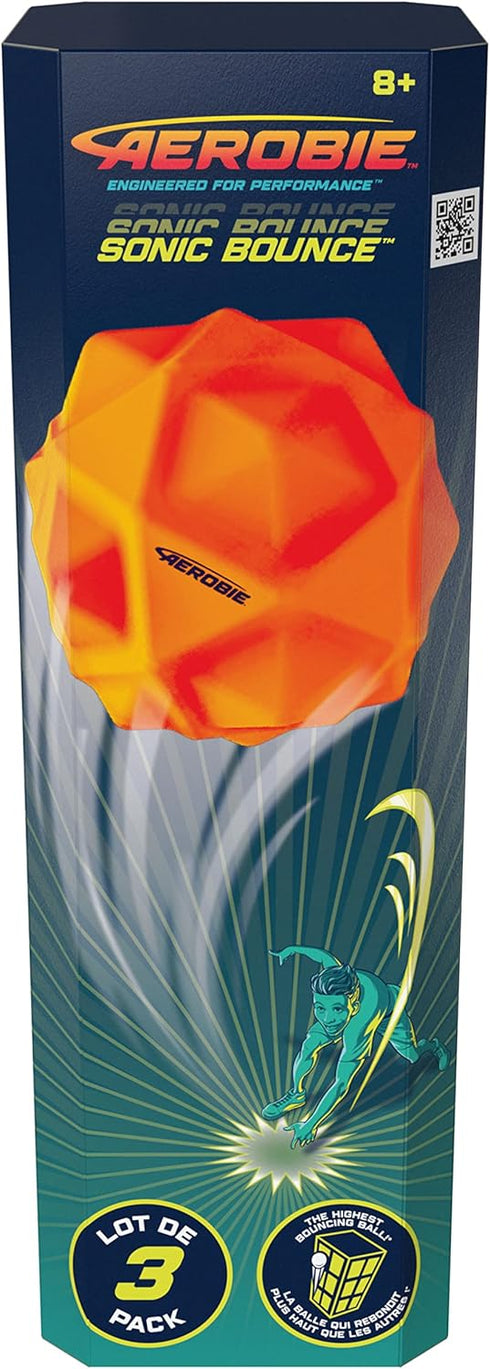 Aerobie Sonic Bounce Ball, Spiky Bouncy Balls for Kids & Kids Toys, Outdoor Games & Birthday Party Favors for Kids & Teens Aged 8 & Up, 3-Pack...