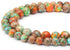 Natural Gemstone Beads for Jewelry Making,8mm Orange Imperial Jasper Polished Round Smooth Stone Beads,Genuine Real Stone Beads for Bracelet Neckl...