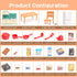 Dollhouse Furniture Set for Kids Toys Miniature Doll House Accessories Pretend Play Toys for Boys Girls & Toddlers Age 3+ with Kitchen...