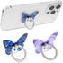 2 Pcs Butterfly Cell Phone Ring Holder 360° Rotation Zinc Alloy Bling Finger Kickstand Cute Fashion Beautiful Phone Ring Grip Universal Compatible...