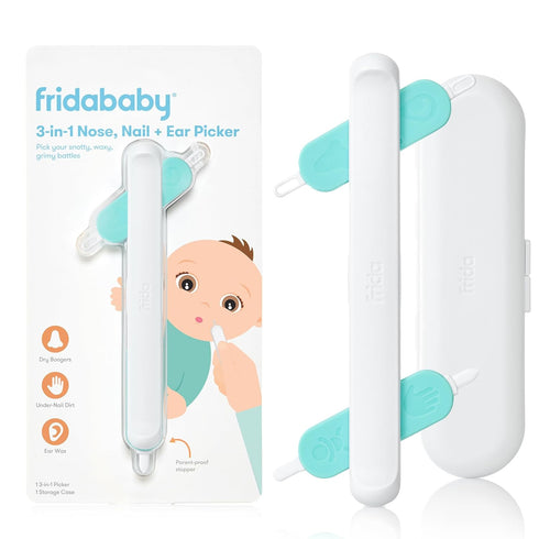 Frida Baby 3-in-1 Nose, Nail + Ear Picker by Frida Baby the Makers of NoseFrida the SnotSucker, Safely Clean Baby's Boogers, Ear Wax & More...