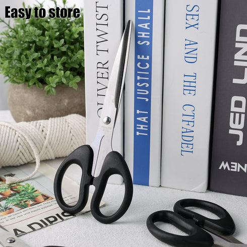 Koogel Scissors for Office, All Purpose Stainless Steel Scissors with Comfort Grip for Student Teacher Middle School Kids and Home Sewing Cutting ...