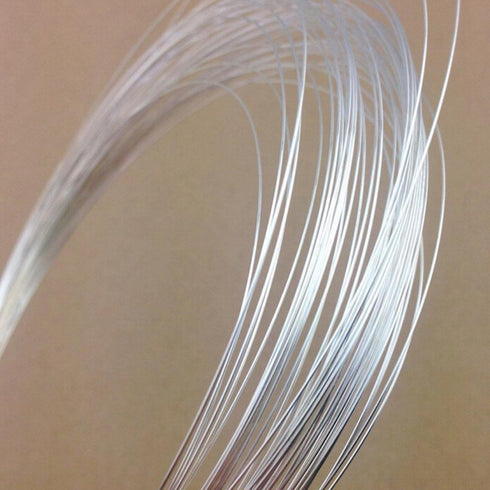 Adabele 5 Feet Authentic Sterling Silver Jewelry Wire Dead Soft Round Beading Wire (Thin wire 0.5mm/24 Gauge/0.02 Inch) for Jewelry Making Nickel ...