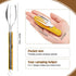 Folding Camping Utensils Cutlery Set 4-in-1 Stainless Steel Spoon Fork Knife Bottle Opener Set Detachable Tableware Pocket Kits Backpacking Cutler...