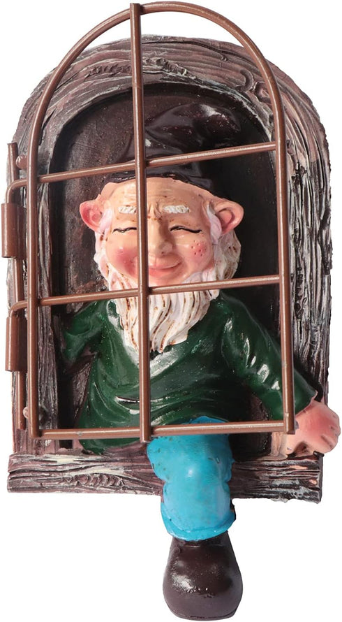 Garden Outdoor Decor, Gnome Statue Elf Out The Door Tree Hugger, Garden Lawn Decor Gnome Peeker Yard Art unimaginable Tree Sculpture Garden Decora...