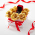 50 Pack Gold Roses Artificial Flowers Bulk, 3 Inch Stemless Fake Silk Roses for Decorations, Wedding, Faux Bouquets...