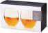 Viski Globe Glass Whiskey Tumblers, Etched Glass Whiskey Enthusiast Gift and Glassware Accessory, 10 oz, Set of 2...