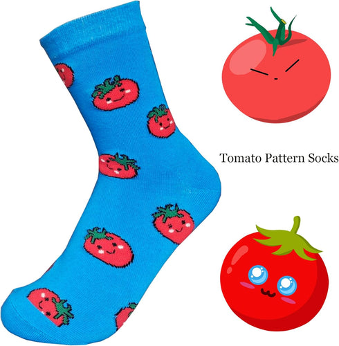 Fruit Socks Strawberry Socks Tomato Novelty Fashion Socks Pineapple Crew Socks for Women Men Ladies Socks Gift 6 Pairs...
