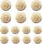 14pcs Gold Blazer Buttons for Men's Suits Blazers Sport Coats 20mm 15mm Metal Shank Suit Buttons Set for Sewing Coats Suits Blazers (MB20080)...
