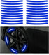 20PCS Reflective Car Wheel Decorative Stripe Stickers, Anti-Scratch Night Safety Warning Sticker, Fluorescent Tire Rims Decal, Auto Exterior Decor...
