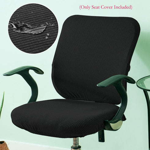 Stretchable Office Chair Seat Cover 2 Pack, Elastic Desk Chair Cover Washable Computer Chair Slipcover Protective Spandex Seat Cushion Cover...