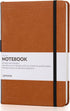 Lemome Thick Classic Notebook with Pen Loop A5 College Ruled Hardcover Writing Notebook with Pocket + Page Dividers Gifts, Banded, Large, 180 Page...