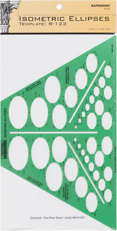 Rapidesign Isometric Ellipse Template, 1 Each (R123)...