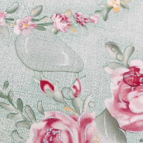 LovingWay 14.7 feet Wallpaper Roll Retro Floral Shelf Liner 17.7x177 Inch Self-Adhesive Dresser Drawer Covering Paper DIY Makeup Organizers Boxes ...