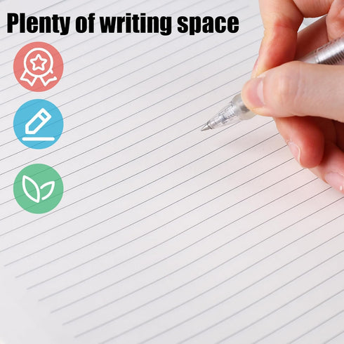 Koogel A4 Spiral Notebook Black, College Ruled Spiral Notepad with Flexible Cover 80 Sheet/160 Pages for Home School Office...