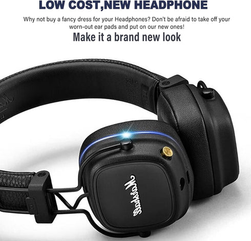Major III Earpads Replacement Ear Pads Cushions Muffs Repair Parts Compatible with Marshall Major III 3 Wired/Wireless Bluetooth On-Ear Headphone ...