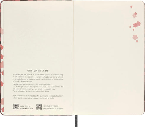 Moleskine Limited Edition Sakura Notebook, Hard Cover, Large (5" x 8.25"), Plain/Blank, Floral, 176 Pages...