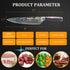 Chef Knife, Professional 8 Inch Kitchen Knife, High Carbon German Steel Ultra Sharp Knife with Ergonomic Handle, Japanese Chef's Knife Suit for Co...