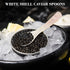 Caviar Spoons Mother of Pearl MOP Caviar Spoons with Hand Craft W Round Handle for Caviar, Egg, Ice Cream, Salt, Coffee Serving, Restaurant Servin...