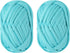 2 PCS T-Shirt Yarn Elastic Fabric Crochet Cloth Knitting Yarn, Spaghetti Yarn Fettuccini Zpagetti Ball for Hand DIY Bag Blanket Cushion Crocheting...