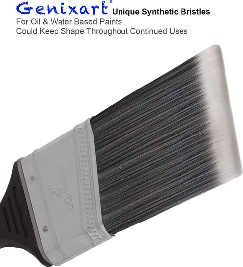 Angle Sash Paint Brush, Wall Trim Stain Brushes Set for Wall & Furniture Painting (5Pack Assorted Sizes)...