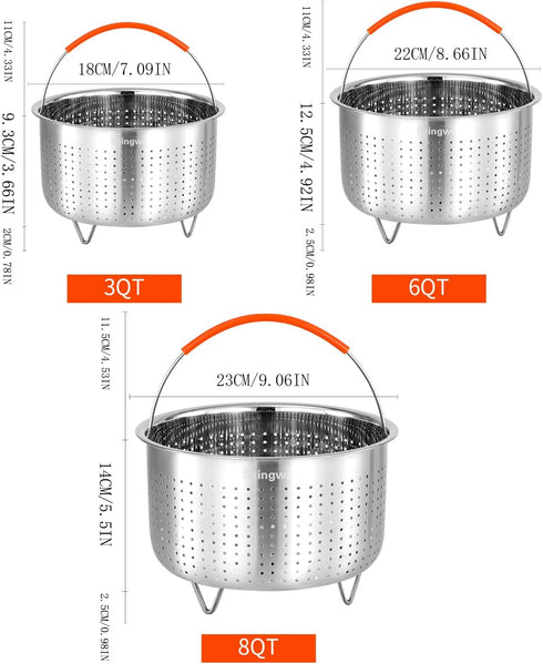 Steamer Basket for Instant Pot, Vegetable Steamer Basket Stainless Steel Steamer Basket Insert for Pots (8qt)...