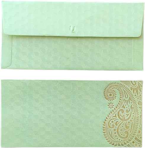 Jhintemetic® - Pack of 25 Matellic 5 Colours of 5 Each Randomly Picked Colourful Designer Shagun Lifafa/Money Gift Envelope with Golden Ambi for G...