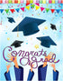 Wamika Congrats Grad Graduation Cap Confetti Double Sided Garden Yard Flag 12" x 18", Celebrate Graduation Season Summer Holiday Decorative Garden...