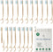 Travel Toothbrush Dental Floss Picks - 4 in 1 Biodegradable Disposable Toothbrushes with Tongue Scraper, Eco-Friendly Individually Wrapped Toothbr...