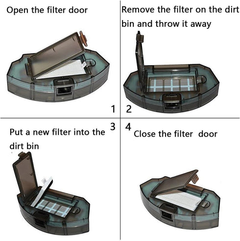 Replacement Filter and Side Brush Kit for A6 A4 A4s Robot Vacuum Cleaner...