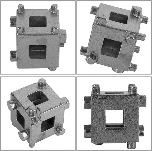 for oemtools rear disc brake tool Car Brake Calliper Adaptor,Carbon Steel Rear Disc Brake Piston Retractor Tool Wind Back Cube Calliper Adaptor Si...