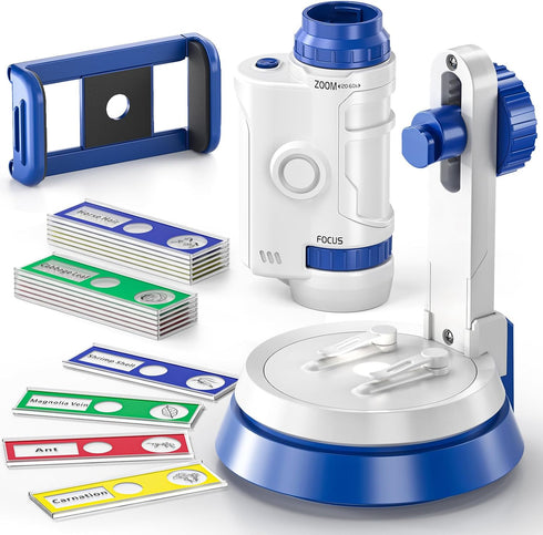 Pocket Microscope Toy for Kids,LED Lighted Handheld Mini Microscope,Education and Exploring,Interactive Learning,STEM & Science Toy Kit,Gift for B...