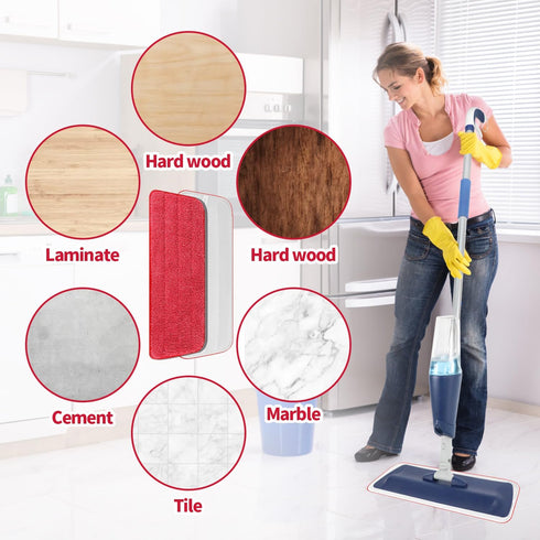 3 Pack Microfiber Reusable Mop Pads for Bona Mop, Wet/Dry Floor Cleaning Refill Mop Pads, Spray Mop Hard Wood Floor Mop Pads Refills, Machine Wash...