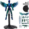 T13 Action Figure with Wings and Holder - 3D Printed Dummy 13 Robot, Multi-Jointed Lucky Action Figure, Desk Executive Toy, 3D Printed Gift - Gree...