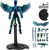 T13 Action Figure with Wings and Holder - 3D Printed Dummy 13 Robot, Multi-Jointed Lucky Action Figure, Desk Executive Toy, 3D Printed Gift - Gree...