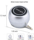 Wireless Mini Speaker 3.5mm Aux Input Jack, 3W Portable Speaker for Cellphone Tablet Laptop, Silver...
