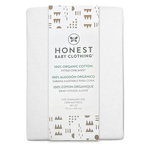 HonestBaby unisex-baby Fitted Crib Sheets Set Standard Mattress, 100% Organic Cotton Baby Boys, Girls, Neutral, 1 Pack - Rainbow Stripe, One Size...