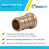 SharkBite 1/2 Inch Crimp Plug, Pack of 5, Brass Plumbing Fitting, PEX Pipe, PE-RT, UC514LFA5...