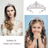 Velscrun Birthday Queen Tiaras Crown for Women, Girls Princess Crowns for Women, Queen Tiara for Mom, Silver Birth Crown Headband Birth Sash, 30th...