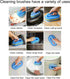 4 Pcs 3-Layer Thick Handheld Pool Cleaning Brush Tool,Cleaner Brush Scrub Kitchen,Bathroom,Tile,Grill,Tub,Car,Wall,Floor(Blue)...