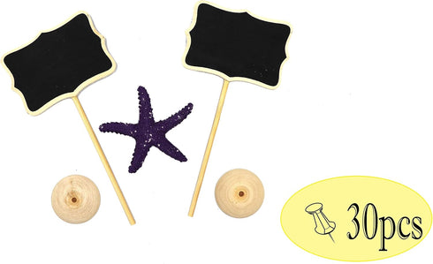 FGen 30pcs Gift Creative Small Blackboard Wedding Gift Home Decoration Crafts Decoration Wooden Blackboard Bar Table Decoration...